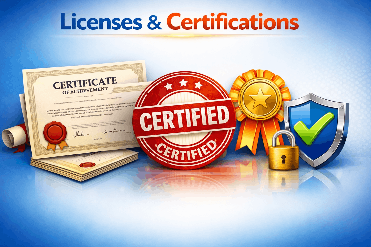 Our Licenses & Certifications